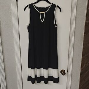 Tiana B. Black and White Sheath Mini Dress